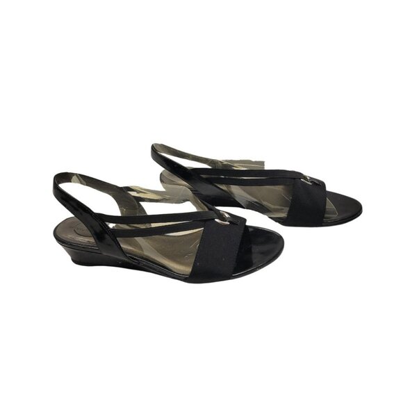 LIFE STRIDE Womans SIMPLY COMFORT Shoes BLACK Low Heel Dress Sandals size 7.5 - Picture 6 of 7